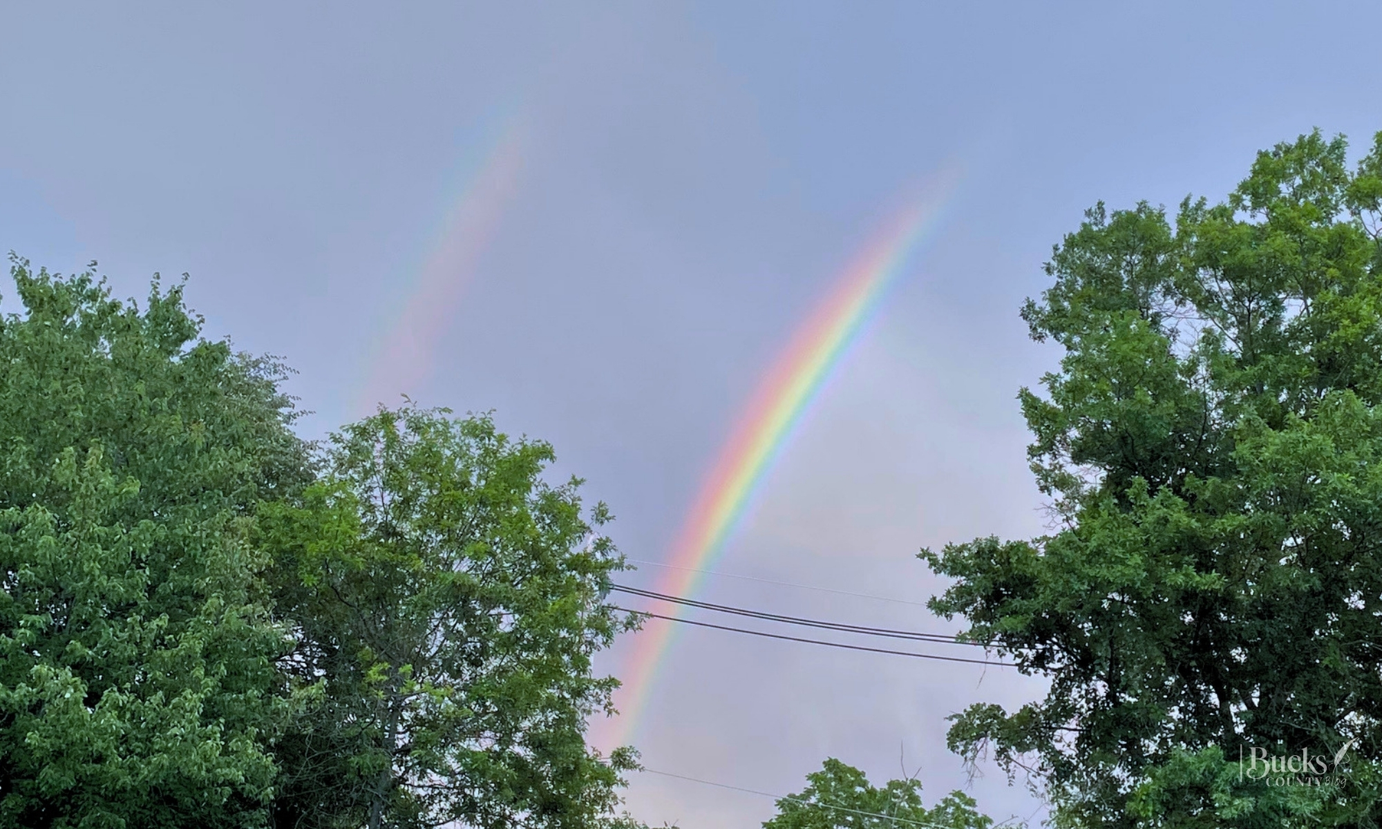 Double rainbow over Doylestown